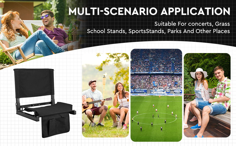 BOLOKI Stadium Seat & Portable Folding Chairs for Bleachers