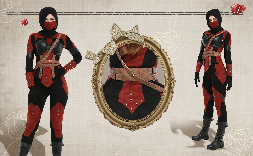Dark Assassin Costume Female Cosplay Set