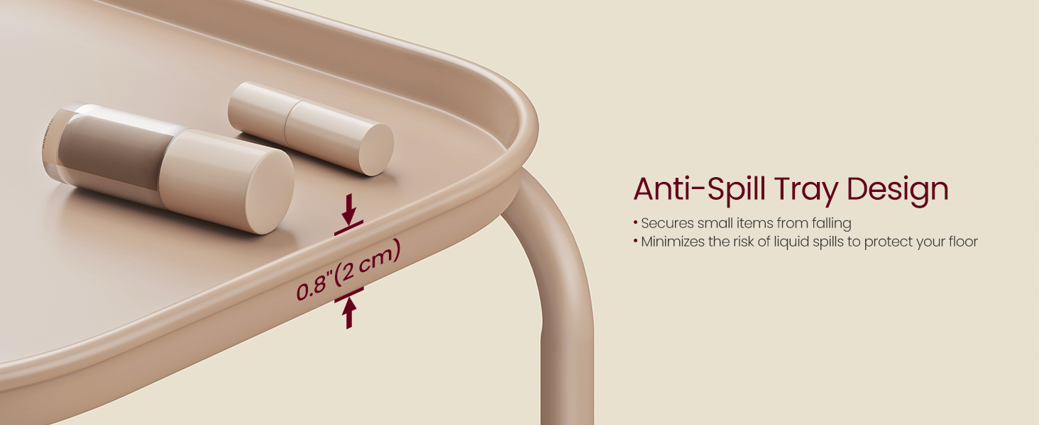 VASAGLE 2Tier Side Table, Outdoor Accent End Table, Small