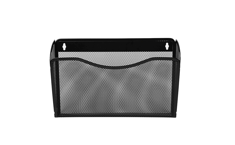 JEBELE Hanging Wall File Holder, A4 Wall File Organiser Pocket Mesh