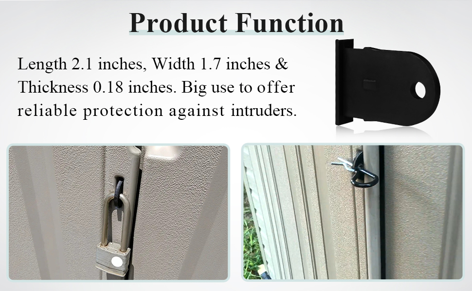 Ctuoptuo Outdoor Resin Shed Hasp Latch, Bolt Latch, Replacement for The