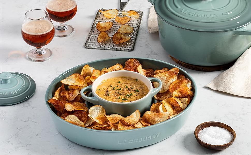 Amazon.com | Le Creuset Stoneware Signature Oval Chip and