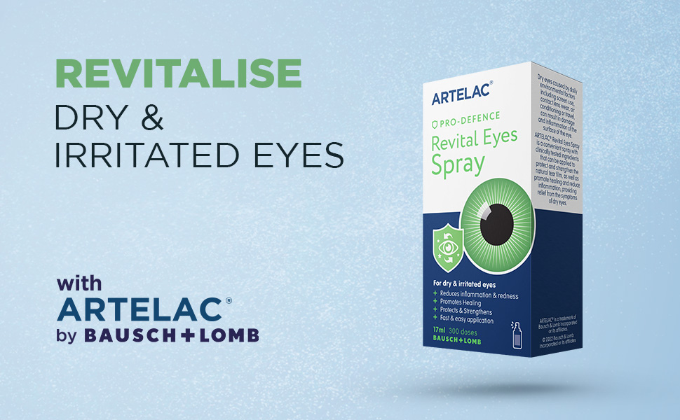 Artelac Revital Eyes Spray, Pro Defence Dry Eye Spray, Irritation