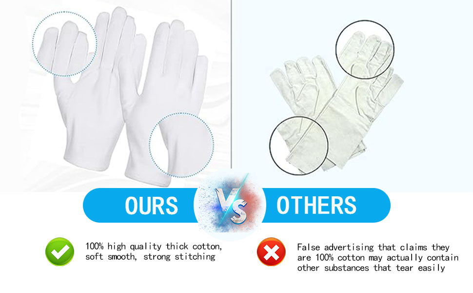 3 Pairs Cotton Moisturizing Gloves