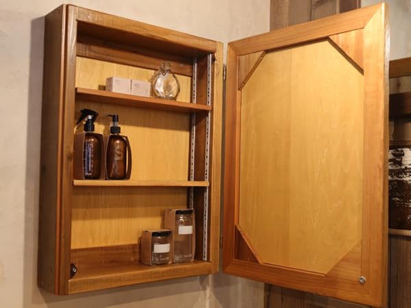 アンティーク 鏡付きキャビネット Amazon.co.jp: OLD ASHIBA ミラー キャビネット Lサイズ 幅50cm