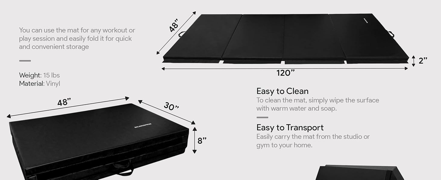 dimensions of the all-purpose gymnastic mat