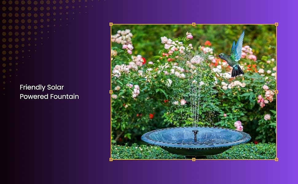 Fountain Solar Power Floating Water Pump for Pool Pond Garden and Patio Plants Round 5V 1.3W