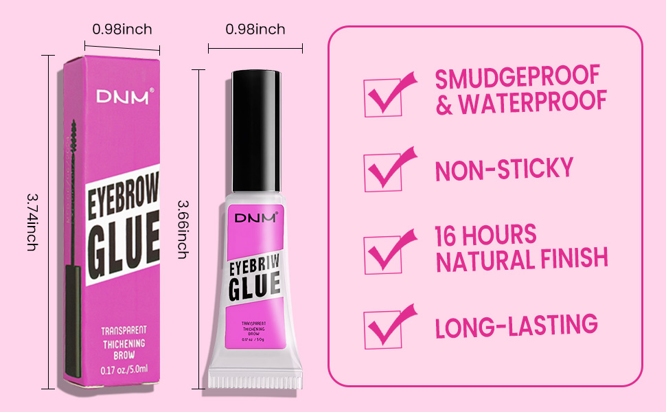 MAKEUP Brow Glue,Tinted Eyebrow Gel,Eyebrow Mascara Waterproof
