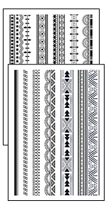 boho style religious arm wrist band temporary tattoos for hippies