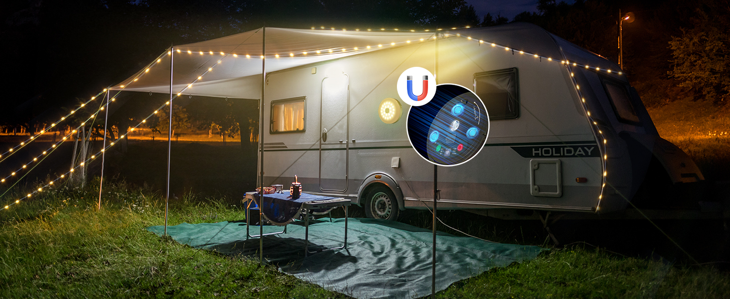 camping string lights rechargeable