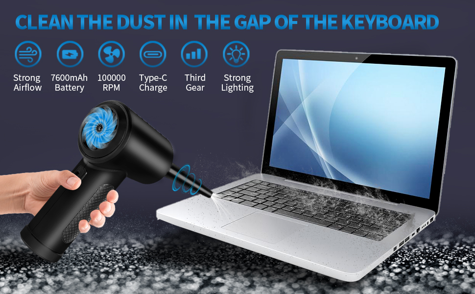 Compressed Air Duster, for car Computer and Keyboard Clean