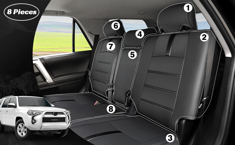 BAMACAR for Toyota 4Runner Seat Covers 20112023 Full Cover Set(Only for 5Seater