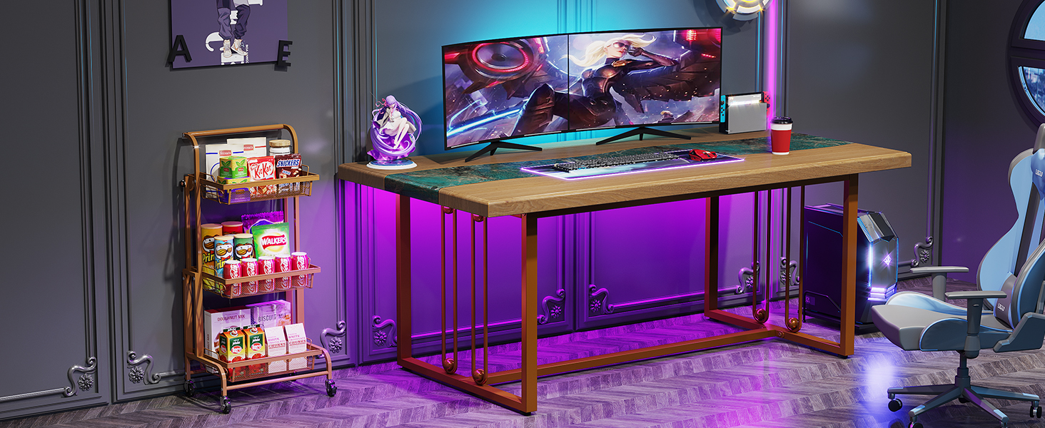 Tribesigns 63 Inches Executive Computer Desk with Amazonian