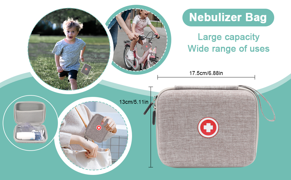 Nousziel Carrying Case for Portable Nebulizer, Asthma