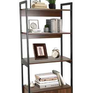 open bookcase bookshelf with doors book case industrial bookshelf wood and metal bookshelf 