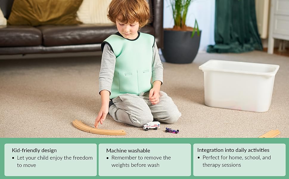 Weighted Vest for Kids | Provide Deep Pressure Comfort, ADHD Tools for Kids, Autism Sensory Clothing