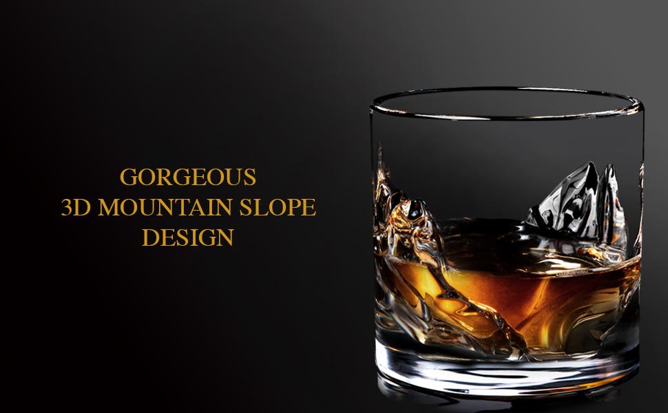 LIITON Whisky Glasses Set of 4 Heavy Old Fashioned Whiskey Glasses Amazon.co.uk Home & Kitchen