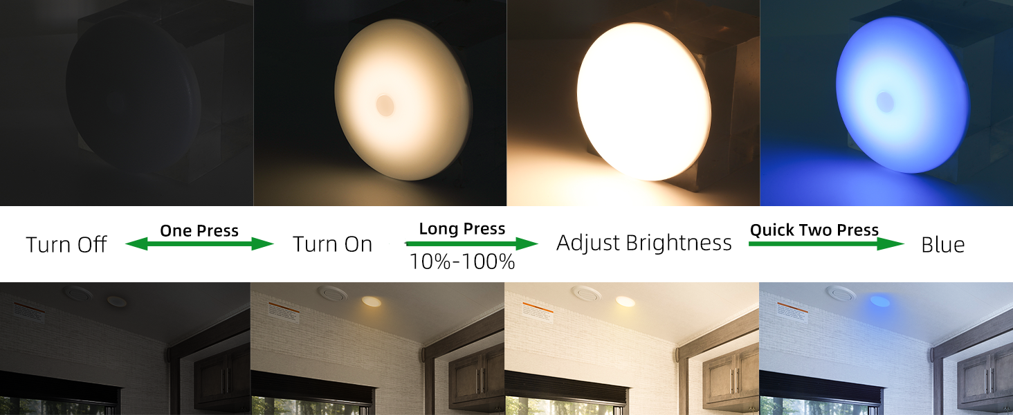 rv ceiling light 12v
