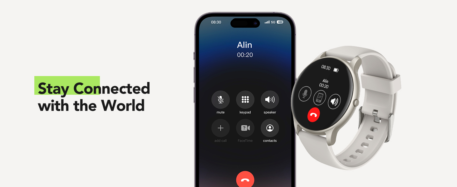 AGPTEK Smart Watch for Women Answer/Make Call, 1.32” Fitness Watch for