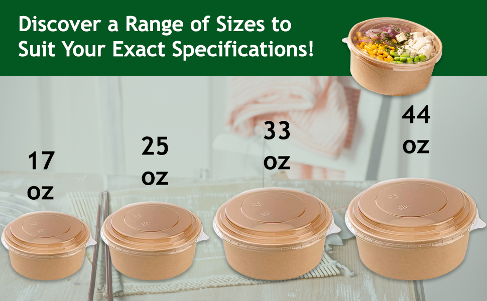 Galashield Disposable Bowls with Lid Meal Prep Paper