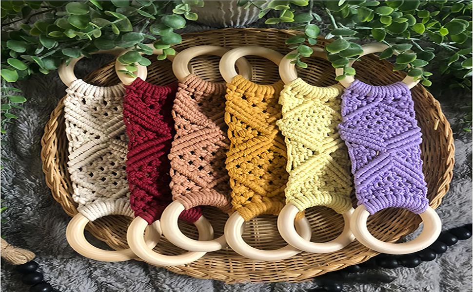 Handmade Kitchen Towel Holder Ring Boho Crochet Towel