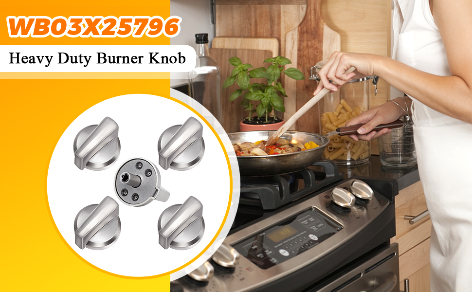 Beaquicy 5 Pack WB03X25796 WB03T10326 Gas Cooktop Knob