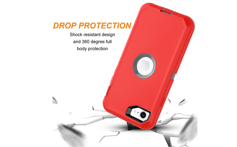 iPhone SE 2020 Case,iPhone SE 2022 Case,3 in 1 Builtin