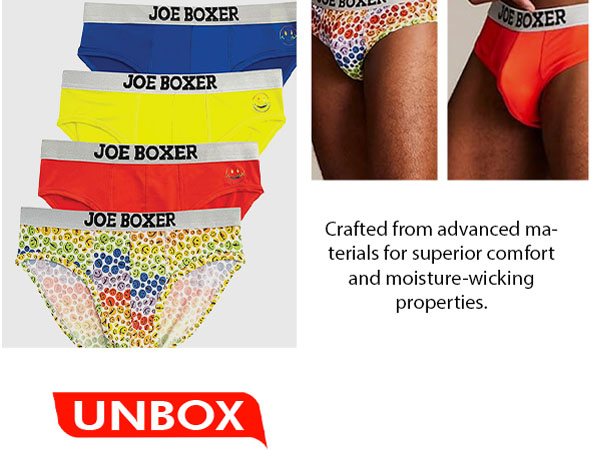 JOE BOXER Pride Edition Rainbow Mens Underwear Briefs 4-Pack