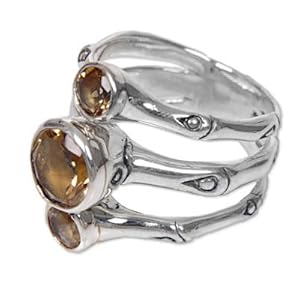 Novica,Gemstone,Silver, Cocktail,Ring,Accessory, Band,For Women,Gift,Fashion,Modern,Grey,Multistone