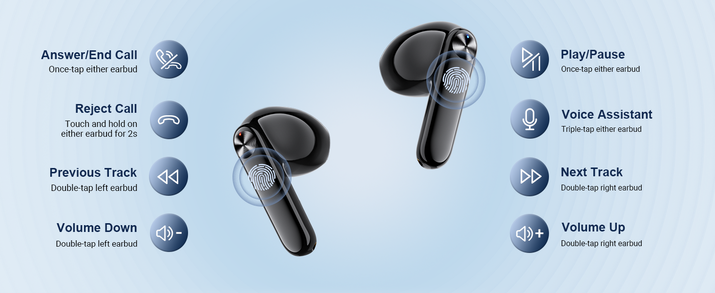 earbuds with touch controls