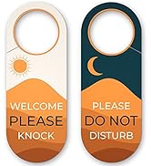 Please Do Not Disturb Sign / Welcome Please Knock - 2 Pack - Universal Fit for All Doors - 9 x 3....