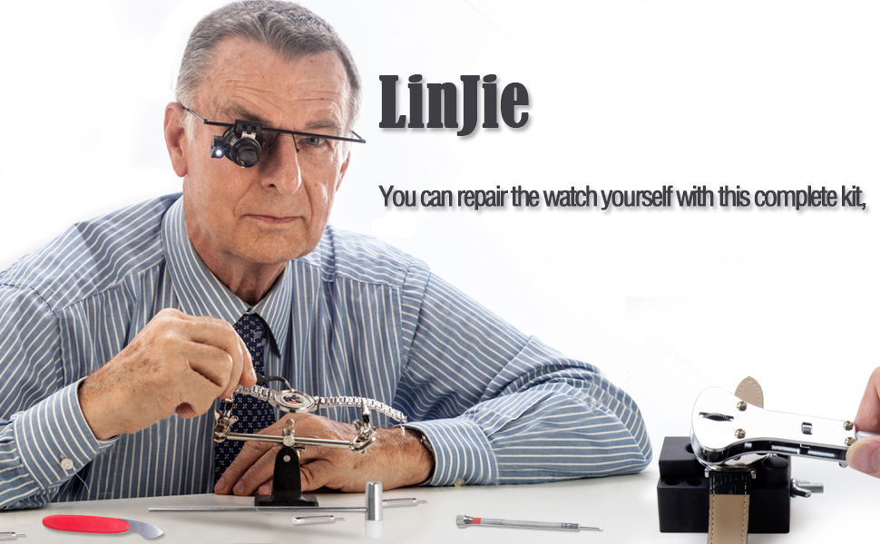LinJie Watch Repair Tool, Watch Battery Replacement Tool, Watch Link And Back Removal Tool