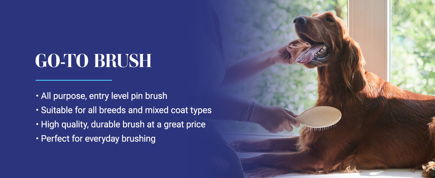 Chris Christensen Original Oval Pin Brush is an all purpose dog brush