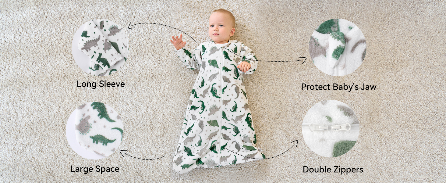 Unnivoll Fleece Baby Sleep Sack 612 Months Long Sleeve 2.0