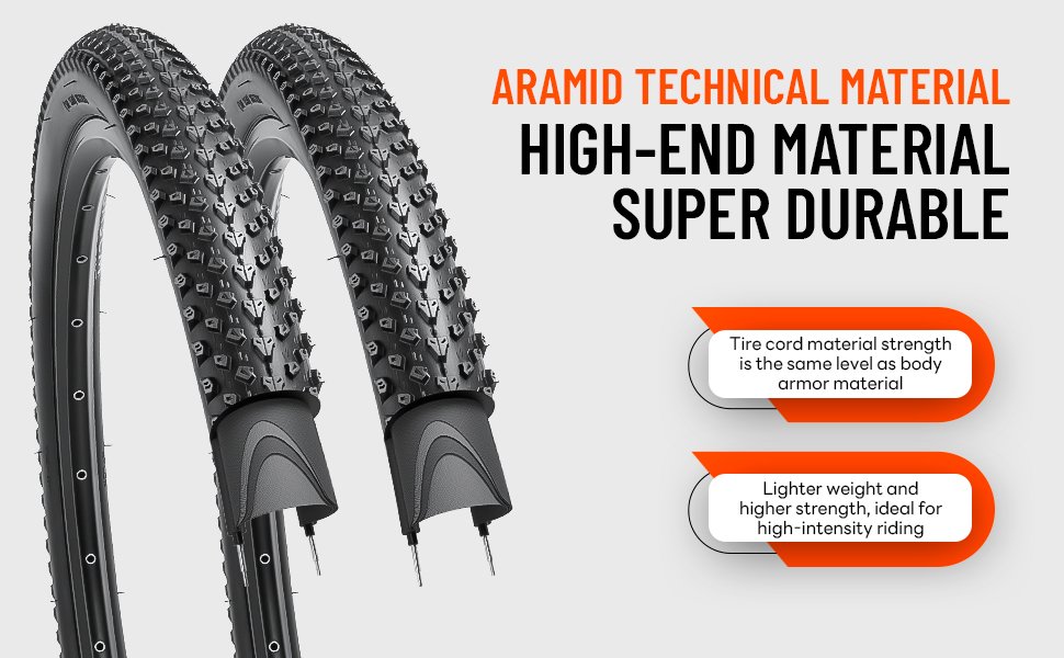 YUNSCM 26 Lightweight Bike Tires 26x1.95 (ETRTO 50-559) and