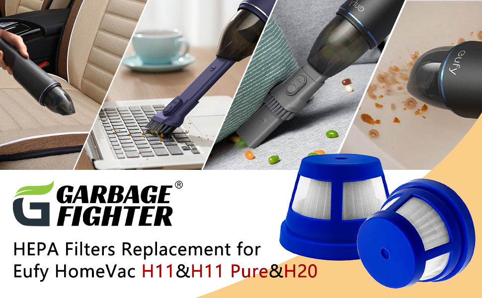 Garbage fighter 4 Pcs HEPA Filter Replacement for Eufy
