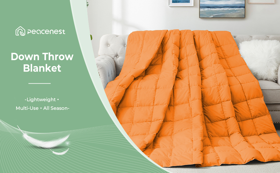 Peace nest Soft Lightweight Down Blanket for Bed Sofa Couch