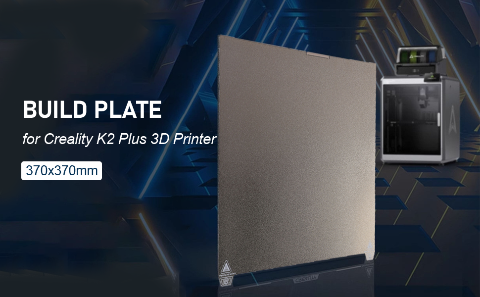 370x370mm Build Plate for Creality K2 Plus 3D Printer