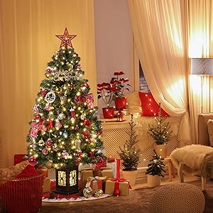 Prelit Christmas Trees with Lights