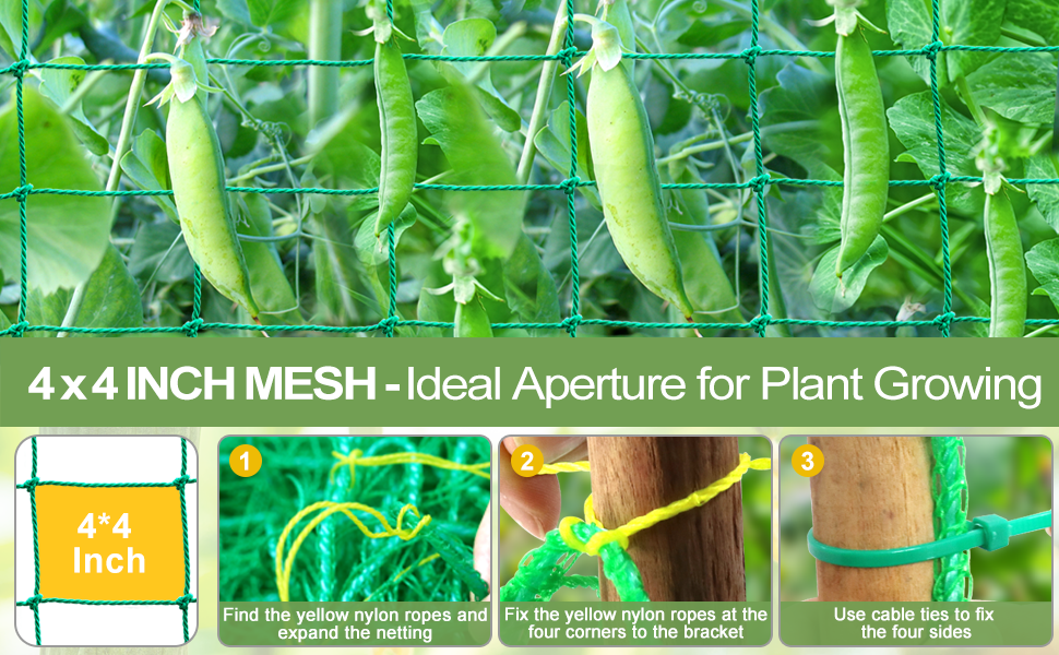 Trellis Netting, 9.85x6.6Ft Garden Trellis Netting for