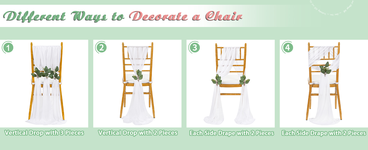 white chair sashes for wedding