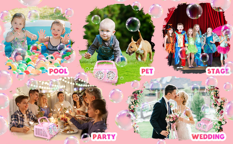 Bubble Machine, Durable Automatic Bubble Blower 18000+ Big Bubbles Per Minute for Kids Toddler