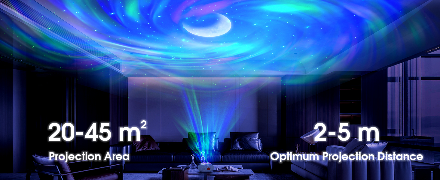 ALACRIS Galaxy Projector Light, 4in1 Star Light Projector with Aurora