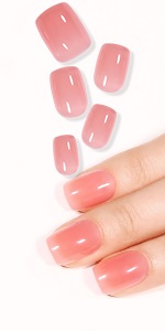 PINK PRESS ON NAILS
