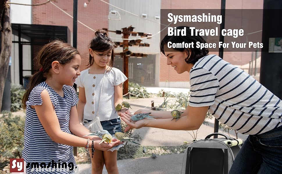 Sysmashing Bird Backpack Carrier,Bird Travel cage Backpack
