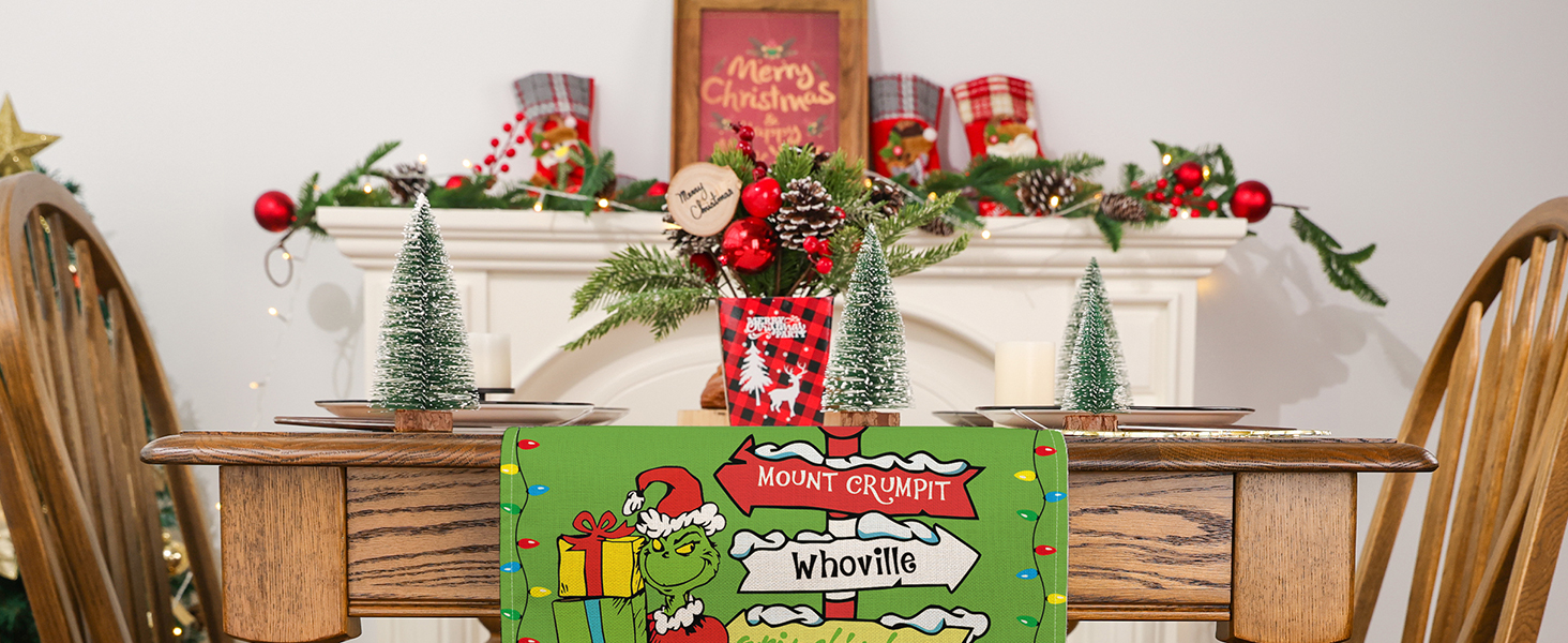 Christmas Table Runner, Christmas Decorations for Home