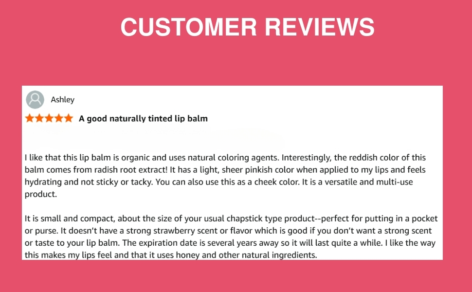 Heaven on Earth 100% Natural and Organic Tinted Strawberry Lip and Cheek Balm