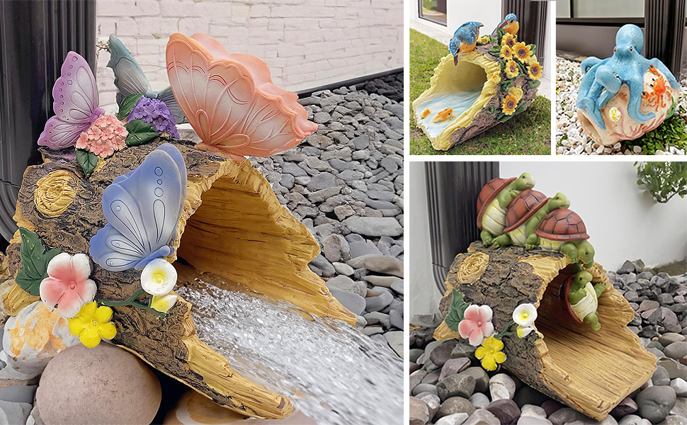 Euiroet Real Fish Sculpture Gutter Downspout Extender