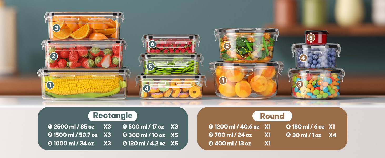 Food Storage Containers with Lids