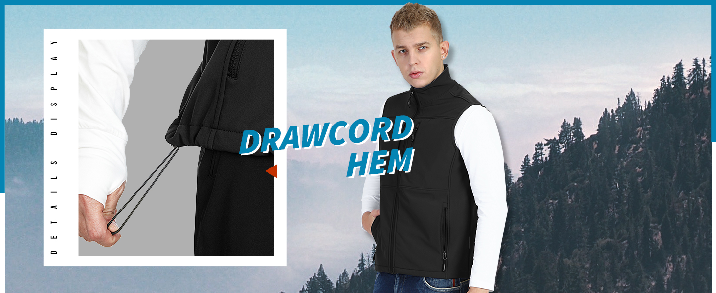 33,000ft lightweight fleece lined vest for men mens outerwear gilets